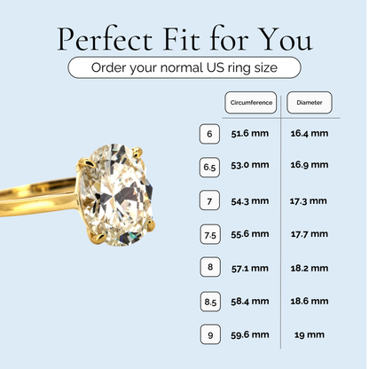Janina - Oval Cut Crystal Gold Plated Ring