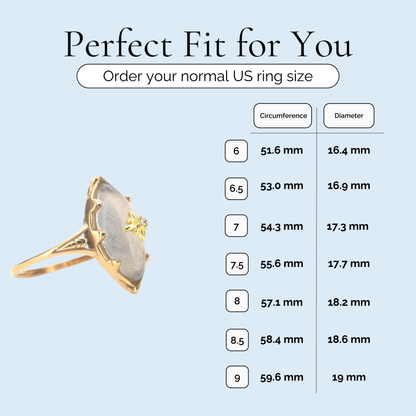 Persephone - Natural Labradorite Gemstone Ring