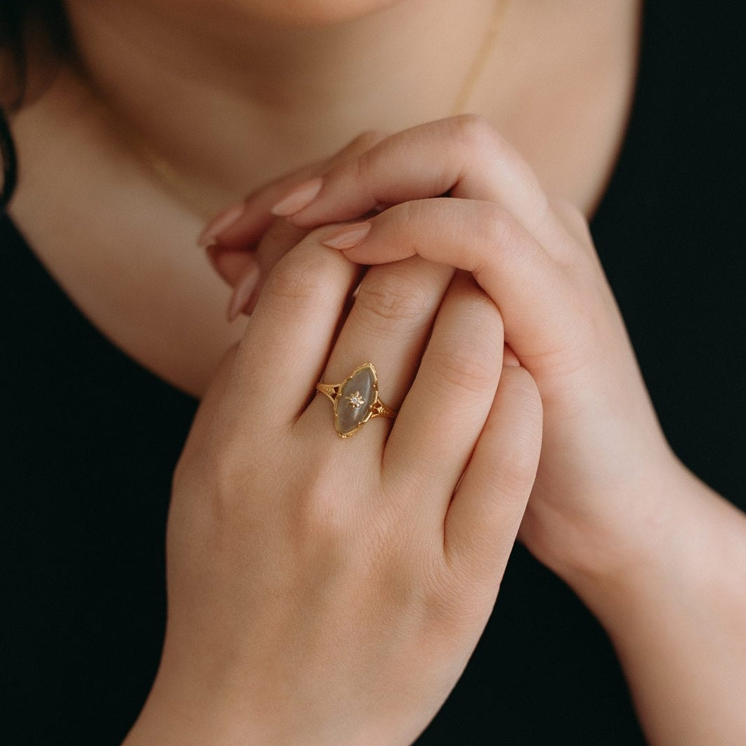 Persephone - Natural Labradorite Gemstone Ring