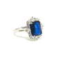 Esperanza - Radiant Cut Sapphire Silver Plated Ring