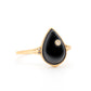 Essra - Natural Gemstone Black Spinel Stainless Steel Ring