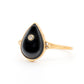 Essra - Natural Gemstone Black Spinel Stainless Steel Ring