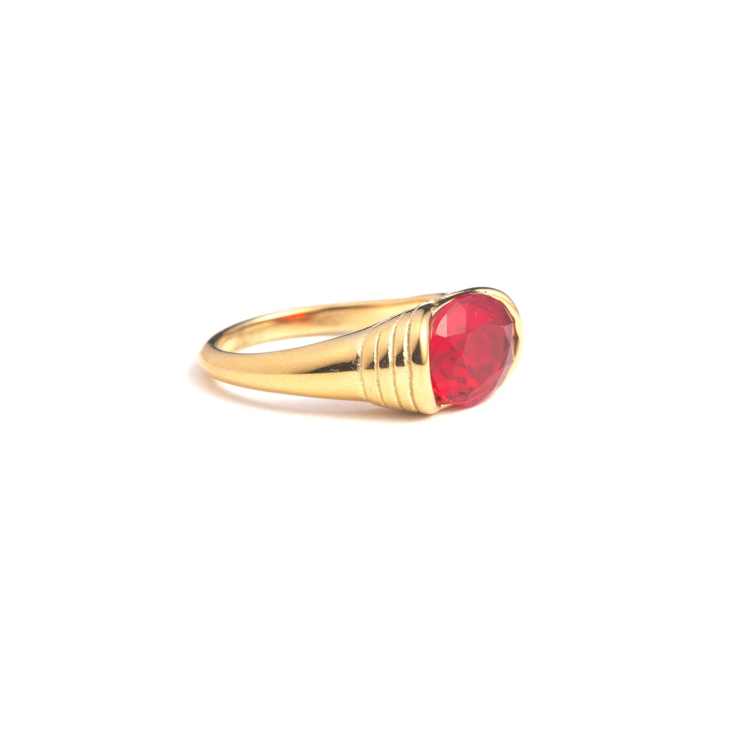 Ollie - Stainless Steel Gold Plated Ring