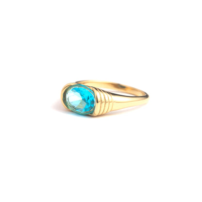 Ollie - Stainless Steel Gold Plated Ring