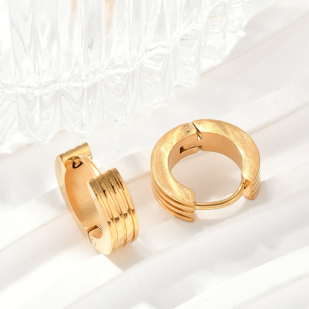 Everly - Stainless Steel Gold Huggies