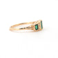 Anne - Radiant Cut Emerald Gold Plated Ring - Regal Gems Jewellery Co.