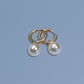 Chloe - Shell Pearl Huggies - Sage Gems Jewellery Co.