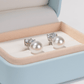 Coco - Brilliant Cut Crystal and Pearl Stud Earrings - Sage Gems Jewellery Co.
