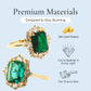 Esmerelda - Radiant Cut Gold Plated Ring - Sage Gems Jewellery Co.