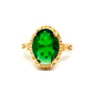 Made for a Queen - Oval Cut Gold Plated Statement Ring - Regal Gems Jewellery Co.