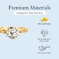 My Brilliant Friend - Crystal Brilliant Cut Gold Plated Ring - Sage Gems Jewellery Co.