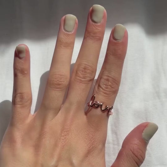 Love is Love - Sterling Silver Rose Gold Plated Ring