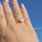 Janina - Oval Cut Crystal Gold Plated Ring