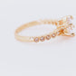 My Brilliant Friend gold plated brilliant cut promise ring engagement ring - Regal Gems Jewellery