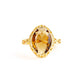 Made for a Queen - Citrine gold plated ring art deco filigree ring - Regal Gems Jewellery