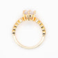 My Brilliant Friend gold plated brilliant cut promise ring engagement ring - Regal Gems Jewellery